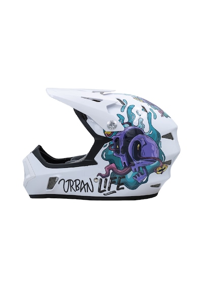 Raptor Gravity Fullface Xl 61-62cm Varsity Chaos Bisiklet Kaskı Beyaz