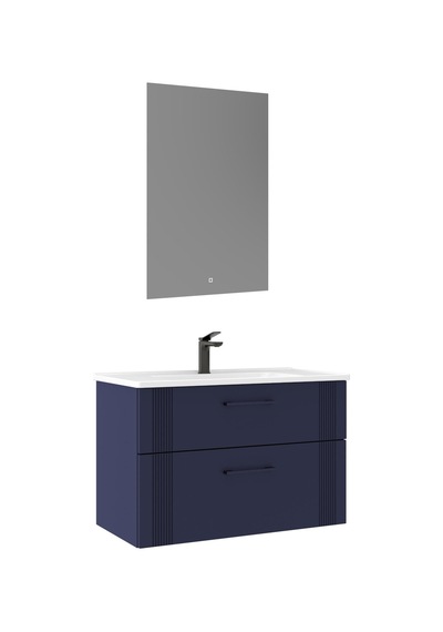 Orka Bari 85 Cm Mat Lacivert Led'li Aynalı Banyo Dolabı Takımı Mat Lacivert Orka Bari 85 Cm Mat Lacivert Led'li Aynalı Banyo Dolabı Takımı Mat Lacivert