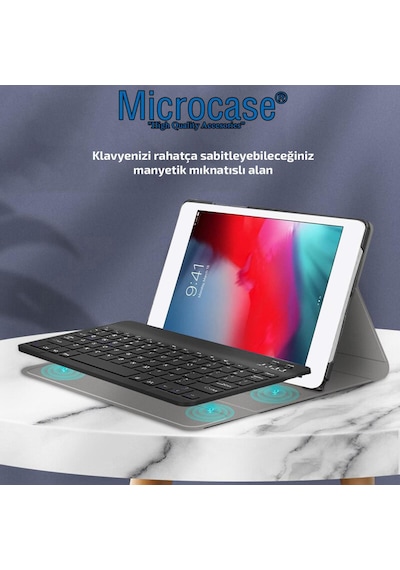 Lenovo Uyumlu Tab M8 TB-8505F Bluetooth Klavyeli Standlı Kılıf -BKK1