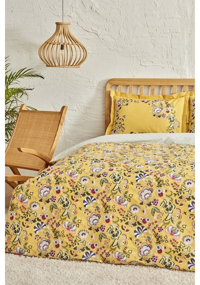 Karaca Home Lansy Sarı %100 Pamuk Tek Kişilik Nevresim Takımı 200.22.05.0045
