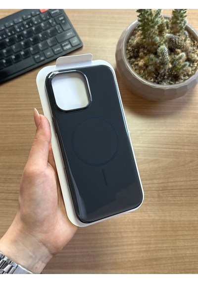 Apple Uyumlu iPhone 16 Pro Max Animasyonlu Stylus Silikon Kılıf Siyah