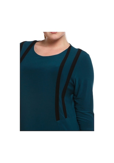 Nidya Moda Büyük Beden Kombinli Elbise-4054Y Çok Renkli