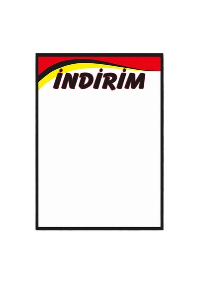 Market İndirim Afişi Kuşe Kağıt 32x45 Cm 50 Li Pk.
