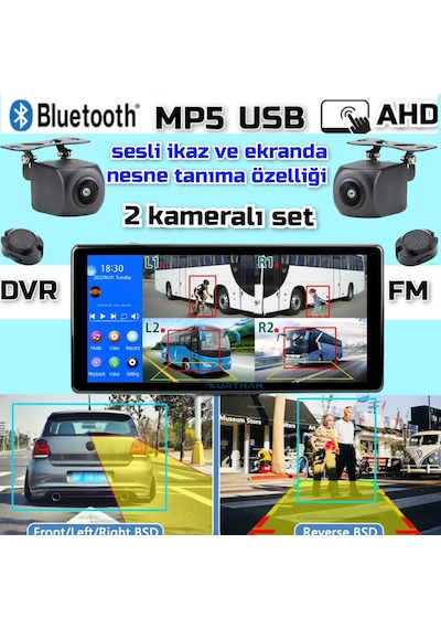 Dokunmatik Dvr Ekran Ve 2 Ad Ahd 720p Nesne Tanımalı Kamera Seti