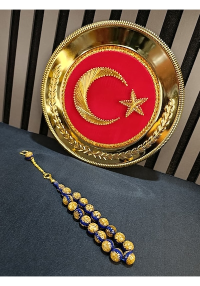 Altın Varaklı Tesbih Maskot Efe Bilek Boy 14mm 07032320