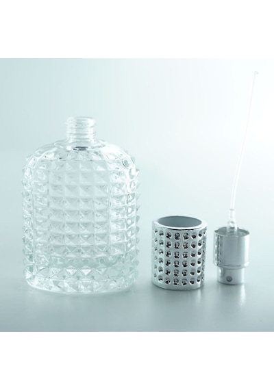 Parfüm Şişesi 50 Ml 5 Adet Oval Noktalı Kristal Boş Parfüm Şişesi Parfüm Şişesi 50 Ml 5 Adet Oval Noktalı Kristal Boş Parfüm Şişesi