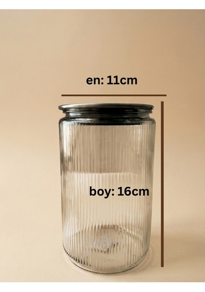 3 Lü Metal Vakum Kapaklı Cam Saklama Kabı Seti 1000 Ml 1500 Ml 2000 Ml Fitilli Cam Kavanoz Çok Renkli