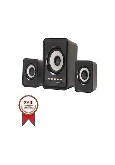 Torima D23 Bluetooth Hoparlör 3.5mm Jack Kablolu Bilgisayar Hoparlörü Siyah
