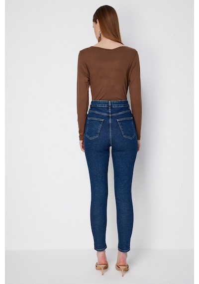 Ekol Kadın Dar Paça Beş Cep Kot Pantolon 4146 Indigo