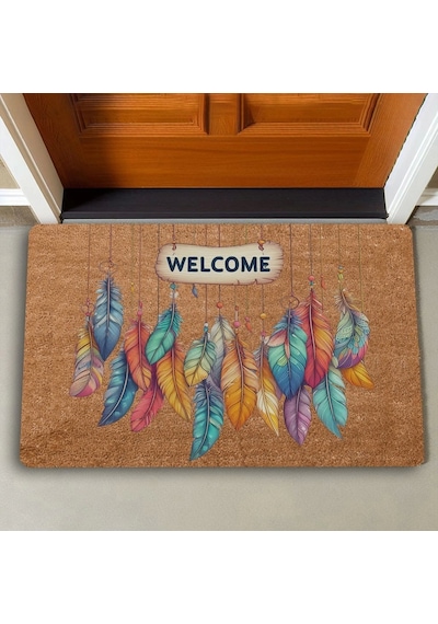 Valerine Life Sarkaç Tüyler Welcome Kapı Önü Paspası 45x70cm