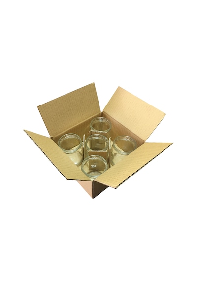 Afracam 425 Ml Metal Kapaklı Şeffaf Cam Kavanoz 5 Adet Siyah