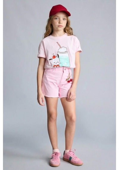 Defacto Gabardin Şort Kız Çocuk H1514a826hspn343 Pembe-pn343