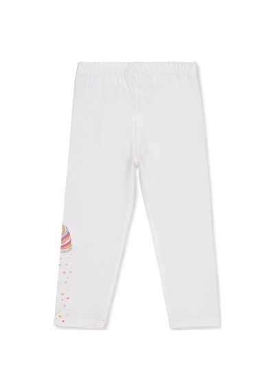 Civil Girls Unicorn Baskılı 2-5 Yaş Tayt - Ekru 41L71157125W1