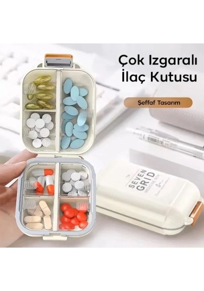 Zenviya21 Çok Izgaralı İlaç Kutusu Zenya785 Renkli