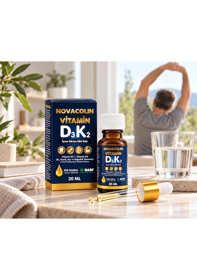 Novacolin Vitamin D3 K2 Damla 1000 Iu D3 + K2 Mk-7 20 Ml
