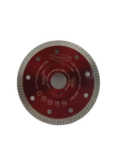 Tomax Granit Kesme Kırmızı Disk 115x1,3x8x22.23mm