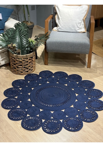 Mavaux Marguerite Trikot Papatya Model Kilim Lacivert