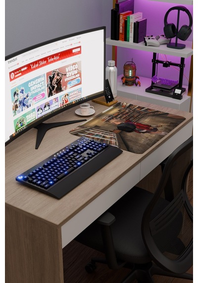 Kadın V3 48x40 Xl Gaming Kauçuk Kaymaz Taban Mouse Pad Fare Altlığı