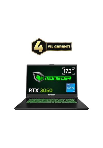 Monster Abra A7 V15.5.2 i5-13500H 32 GB 1 TB RTX3050 17.3" Dos FHD Dizüstü Bilgisayar