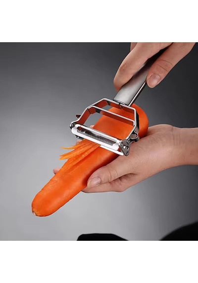 Mallart 3'ü 1 Arada Paslanmaz Çelik Sebze Soyacağı Julienne, Düz Ve Şerit Soyma Fonksiyonlu, Ergonomik Mutfa Diğer