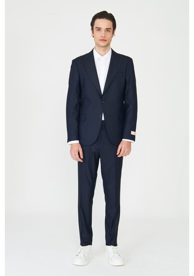 Lacivert Modern Kesim Slim Fit Erkek Takım Elbise Laci