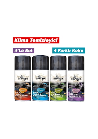 Klima Temizleyici Koku Bombası Klima Koku  Sprey 4'lü Set