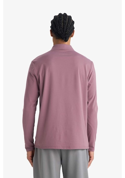 Defacto Standart Fit Polo Yaka Sporcu Uzun Kollu Tişört F7611ax26sppr338 Mor-pr338