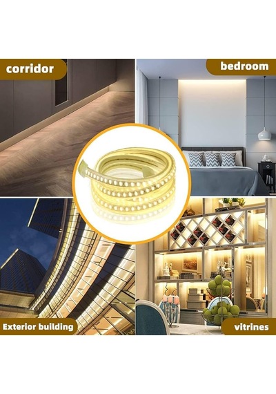 Led Şerit Bant 5 Metre 2835 Smd 12v Beyaz 6500k 240 Led/m Ip20 Aydınlatma Kendinden Yapışkanlı