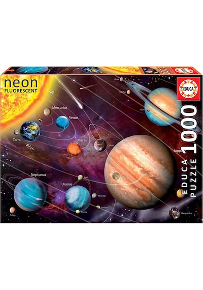 Educa Puzzle 1000 Parça Solar System Neon 14461