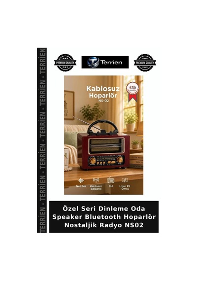 Özel Seri Dinleme Oda Speaker Bluetooth Hoparlör Nostaljik Radyo Ns02