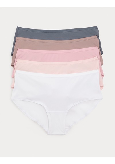 Marks & Spencer 5'li Dikişsiz Short Külot Seti Pembe