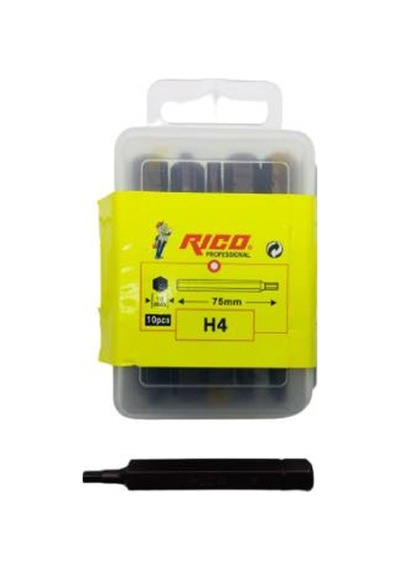 Rico 005-KK1183 H4 75 MM Allen Bits Uç Mıknatıslı 10 Adet