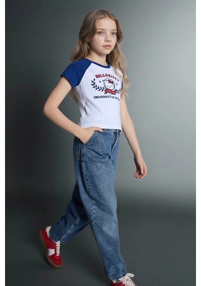 Defacto Baggy Fıt Geniş Paça Jean Pantolon Kız Çocuk G4650a826smnm28 Mavi-nm28 Defacto Baggy Fıt Geniş Paça Jean Pantolon Kız Çocuk G4650a826smnm28 Mavi-nm28