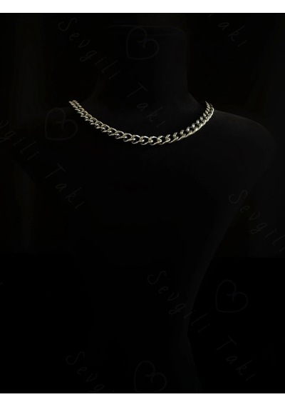 Kalın Gurmet Model Choker Çelik Zincir Kolye-choker Serisi