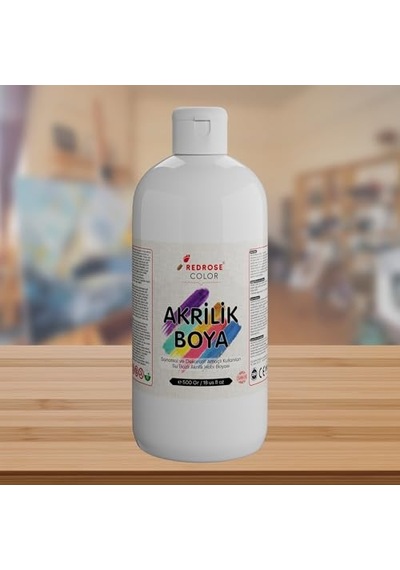 Beyaz Akrilik Boya 500gr 0,15 L