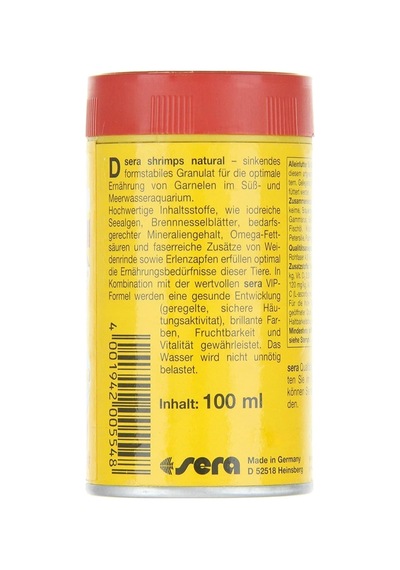 Sera Shrimps Natural 100 Ml 55 Gr