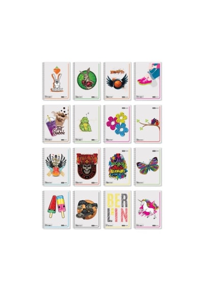 A4 Dazzle Spiralli Pelucid 60 Yaprak / Çizgili Defter