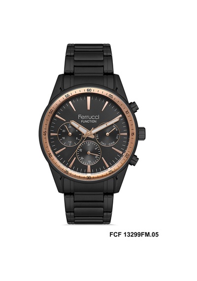 Ferrucci Fcf-0823-13299m.5-640023 Erkek Kol Saati Rose Gold - Siyah
