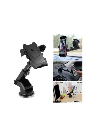 Long Neck One Touch Car Mount Araç İçi Telefonu Tutucu 5324 Siyah