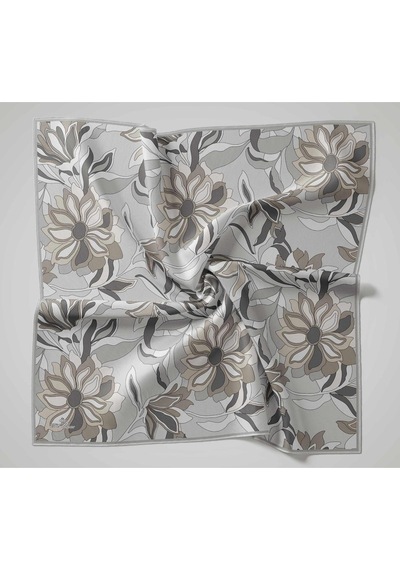 Silk Home Olinda İpek Eşarp 47003-37 Gri, Vizon, Koyu Vizon