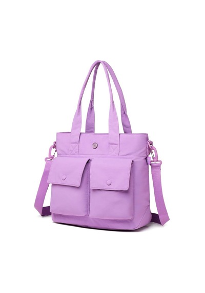 Smart Bags Mikro Poly Kumaş Büyük Boy Kadın Omuz Çantası 3345 Lila