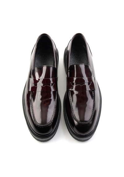 Bambi Bordo Açma Hakiki Deri Erkek Loafer Ayakkabı E01549116414
