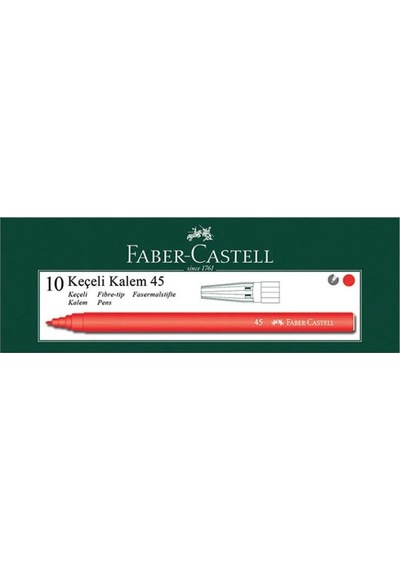 Faber Castell Kırmızı Keçeli Kalem 10'lu Paket