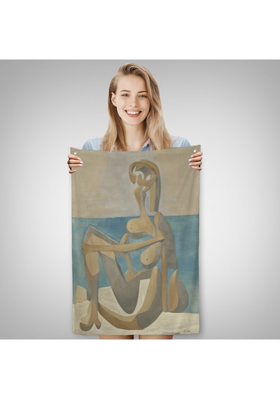 Salvador Dali - Plajda Oturan Yüzücü Duvar Örtüsü - Seated Bather On The Beach-7405