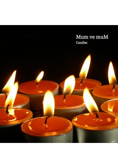 10 Lu Tarçın Kokulu Kahve Rengi Tealight Mum Kahverengi