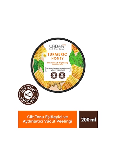 Urban Care Turmeric Honey Cilt Tonu Eşitleyici ve Aydınlatıcı Vücut Peeling 200 ML