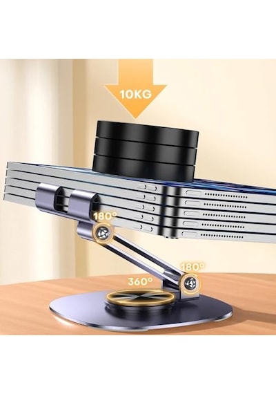 Ayrex Ht-72 Metal Masa Üstü Telefon Tutucu Alüminyum 360 Derece Dönebilir Tablet Standı Lila Diğer