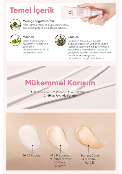 Missha Işıltılı ve Aydınlık Görünüm Sağlayan Makyaj Bazı M B.B Boomer 20 ML
