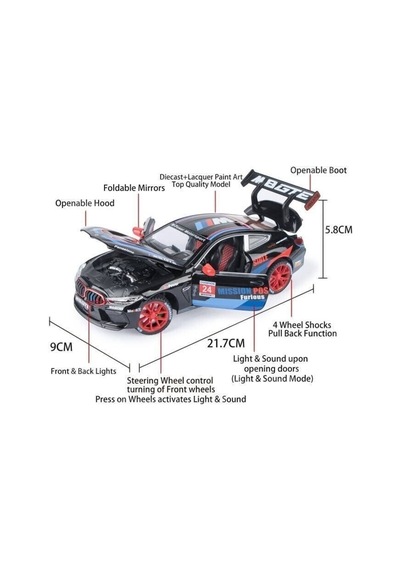 Kızılkaya Bmw 1/24 Kutulu Model Araba Dc24233