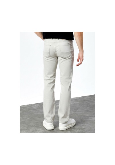 HLT Jeans Erkek Taş Rengi Regular Fit Likralı Boru Paça Rahat Kesim Jean Kot Pantolon Hlthe001918 Gri